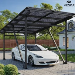 Veska Solar-Carport "EcoPort 5000Bi" mit 10 Modulen - Effiziente und Nachhaltige Energiegewinnung in anthrazit Best