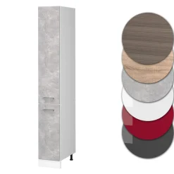 Vicco Apothekerhochschrank Küchenschrank Küchenzeile R-Line 30 cm Weiß Beton Discount