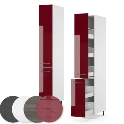 Vicco Apothekerhochschrank 30 cm Anthrazit Hochglanz Küchenschrank Hochschrank Küchenzeile Fame-Line Sale