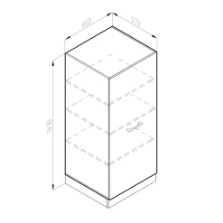 Vicco Backofenumbauschrank Küchenschrank Küchenzeile R-Line 60 cm Eiche Bordeaux große Tür Outlet