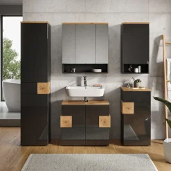 Badmöbel Set Eden Spiegelschrank Unterschrank Hochschrank Midischrank Bad ^ Vicco Online