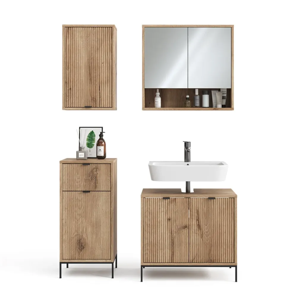 Badmöbel-Set Eliza Viking Oak 4 Teile ^ Vicco Outlet