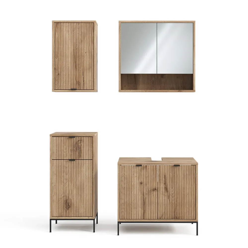 Badmöbel-Set Eliza Viking Oak 4 Teile ^ Vicco Outlet