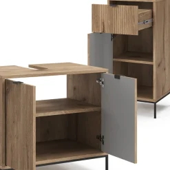 Badmöbel-Set Eliza Viking Oak 4 Teile ^ Vicco Outlet