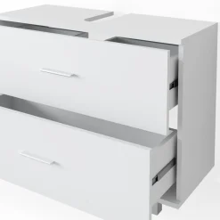 Badmöbel Set ILIAS Weiß Spiegel Kommode Unterschrank Badschrank ^ Vicco Outlet