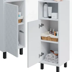 Vicco Badschrank Agasta 30cm, schmaler Schrank für Badezimmer in weiß Online