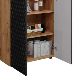 Vicco Badschrank Irma Eiche Anthrazit 60 x 81 cm Badezimmer Online
