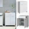 Vicco Badschrank KIKO 80 x 60 cm Weiß - Midischrank Bad Schrank Regal Badregal Outlet