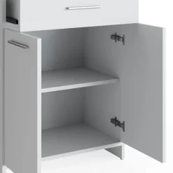 Vicco Badschrank KIKO 80 x 60 cm Weiß - Midischrank Bad Schrank Regal Badregal Outlet