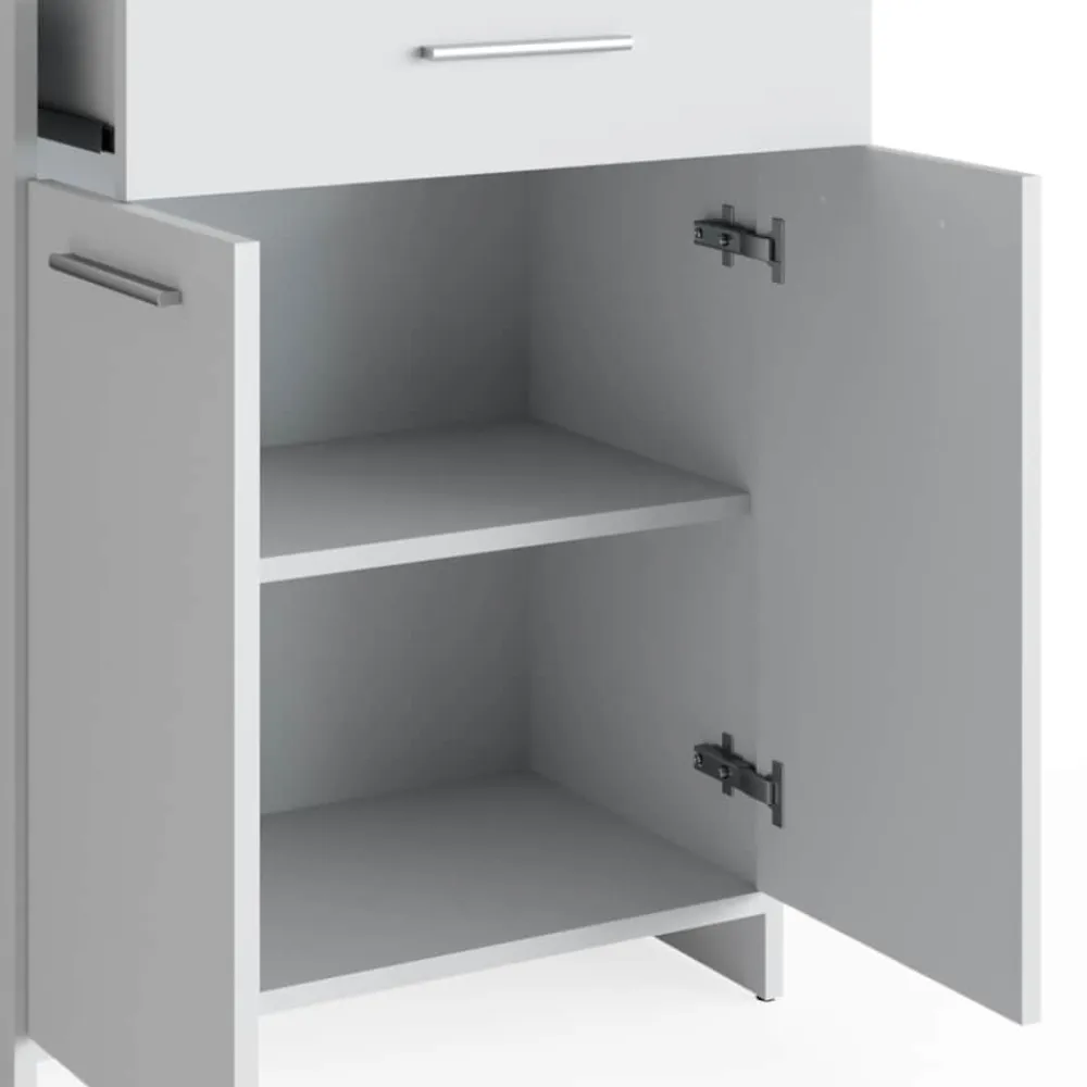 Vicco Badschrank KIKO 80 x 60 cm Weiß - Midischrank Bad Schrank Regal Badregal Outlet