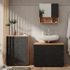 Vicco Badspiegelschrank Irma Eiche Anthrazit 54 x 55 cm Badezimmer