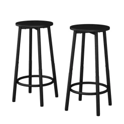 Barhocker Edmonton Schwarz 31,5 x 64 cm 2er Set ^ Vicco Discount