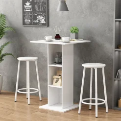 Vicco Barhocker Edmonton Weiß 31,5 x 64 cm 2er Set