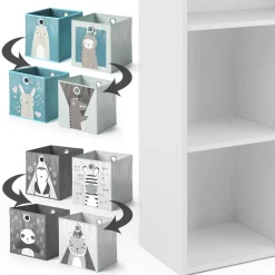 Vicco Bücherregal Spielzeugregal Standregal Weiß Faltbox Aufbewahrung Ablage Hot