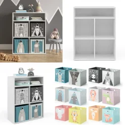 Vicco Bücherregal Spielzeugregal Standregal Weiß Faltbox Aufbewahrung Ablage Hot