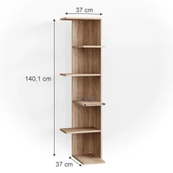 Vicco Bücherregal Standregal Eckregal Tera SON 6 Etagen Wandregal Nischenregal Hot