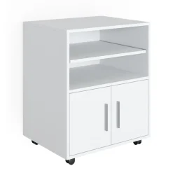 Büroschrank Rollcontainer Bürocontainer Novak Weiß Ablagefläche Schranktür ^ Vicco