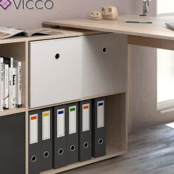 Eckschreibtisch FlexPlus Computer Bürotisch PC Schreibtisch Eiche Sonoma ^ Vicco Best