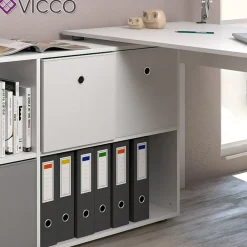 Eckschreibtisch FlexPlus Computer Bürotisch PC Schreibtisch  Weiß ^ Vicco