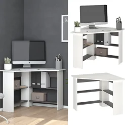 Vicco Eckschreibtisch Schreibtisch Bürotisch Arion 90x90cm weiß Computertisch Hot