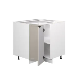 Eckunterschrank Fame-Line Weiß Grau-Beige gerahmt 87 cm ohne Arbeitsplatte ^ Vicco Sale