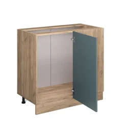 Vicco Eckunterschrank Küchenschrank R-Line Solid Eiche Blau Grau 86 cm modern Best
