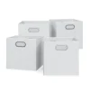 4er Set Faltbox  30x30 cm weiß Faltkiste Aufbewahrungsbox Regalbox Box ^ Vicco Clearance