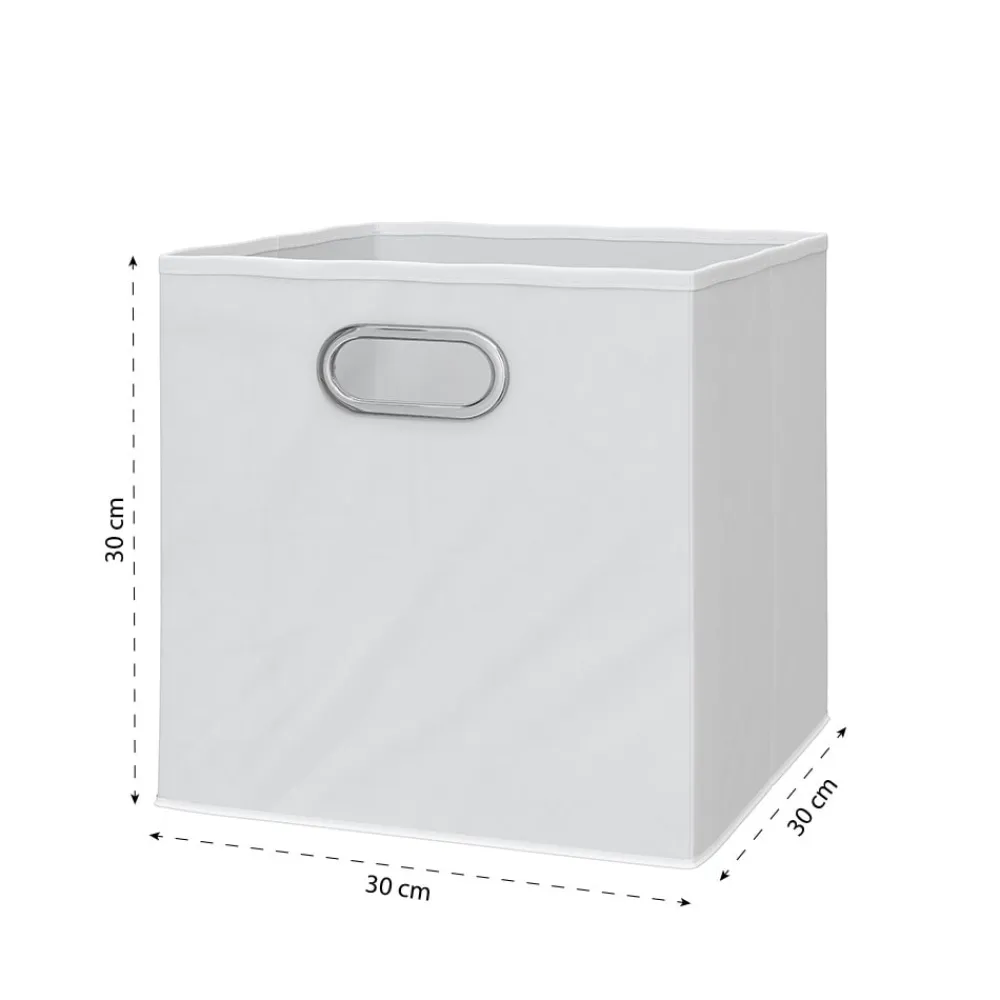 4er Set Faltbox 30x30 cm weiß Faltkiste Aufbewahrungsbox Regalbox Box ^ Vicco Clearance