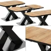 Esstisch Chinto Eiche Schwarz 120 x 80 cm ^ Vicco New