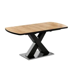 Esstisch Chinto Eiche Schwarz 120 x 80 cm ^ Vicco New