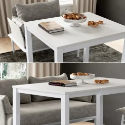 Esstisch Granny Weiß 120 x 70 cm ausziehbar ^ Vicco Discount