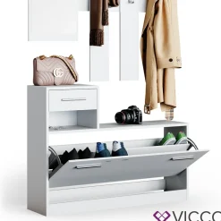 Flurgarderobe Set Billy weiß Garderobe Dielengarderobe Kompaktgarderobe ^ Vicco Hot