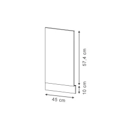 Vicco Geschirrspülerblende Fame-Line Anthrazit Schwarz gestreift 45 cm ohne Arbeitsplatte Outlet