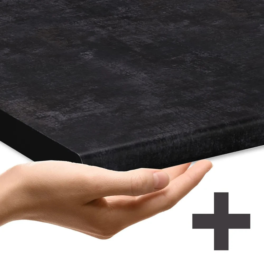 Vicco Geschirrspülerblende R-Line Schwarz Beton Eiche 60 cm mit Arbeitsplatte Anthrazit Hot