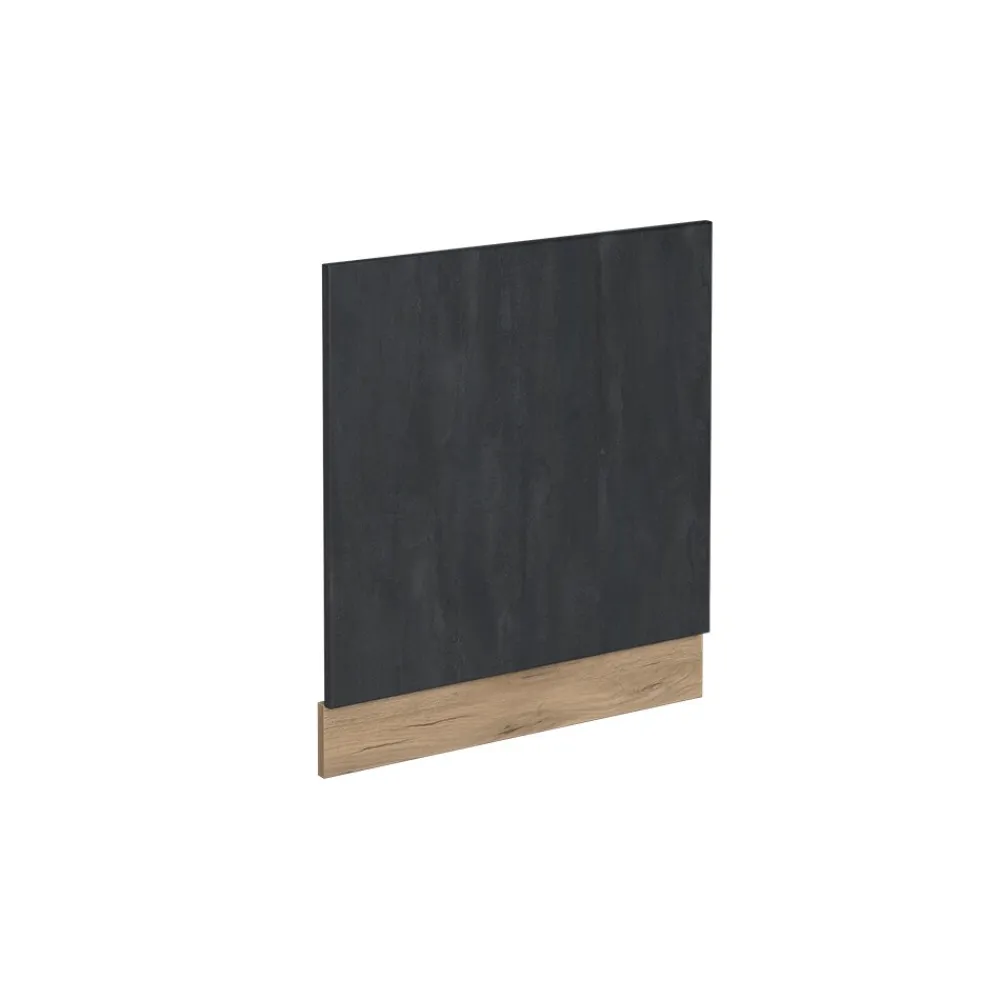 Vicco Geschirrspülerblende R-Line Schwarz Beton Eiche 60 cm mit Arbeitsplatte Anthrazit Hot