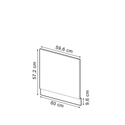 Vicco Geschirrspülerblende R-Line Schwarz Beton Eiche 60 cm mit Arbeitsplatte Anthrazit Hot