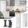 Herdumbauschrank Küchenschrank Küchenmöbel Fame-Line Weiß 60 cm modern Hochglanz Küche Einbauküche Blende Herdschrank Hochschrank Küchenzeile Drehtür Einlegeboden ^ Vicco Best