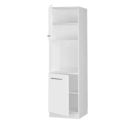Herdumbauschrank Küchenschrank Küchenmöbel Fame-Line Weiß 60 cm modern Hochglanz Küche Einbauküche Blende Herdschrank Hochschrank Küchenzeile Drehtür Einlegeboden ^ Vicco Best