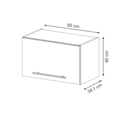 Vicco Hängeschrank Fame-Line Anthrazit Dunkelblau Hochglanz 60 cm flach Discount