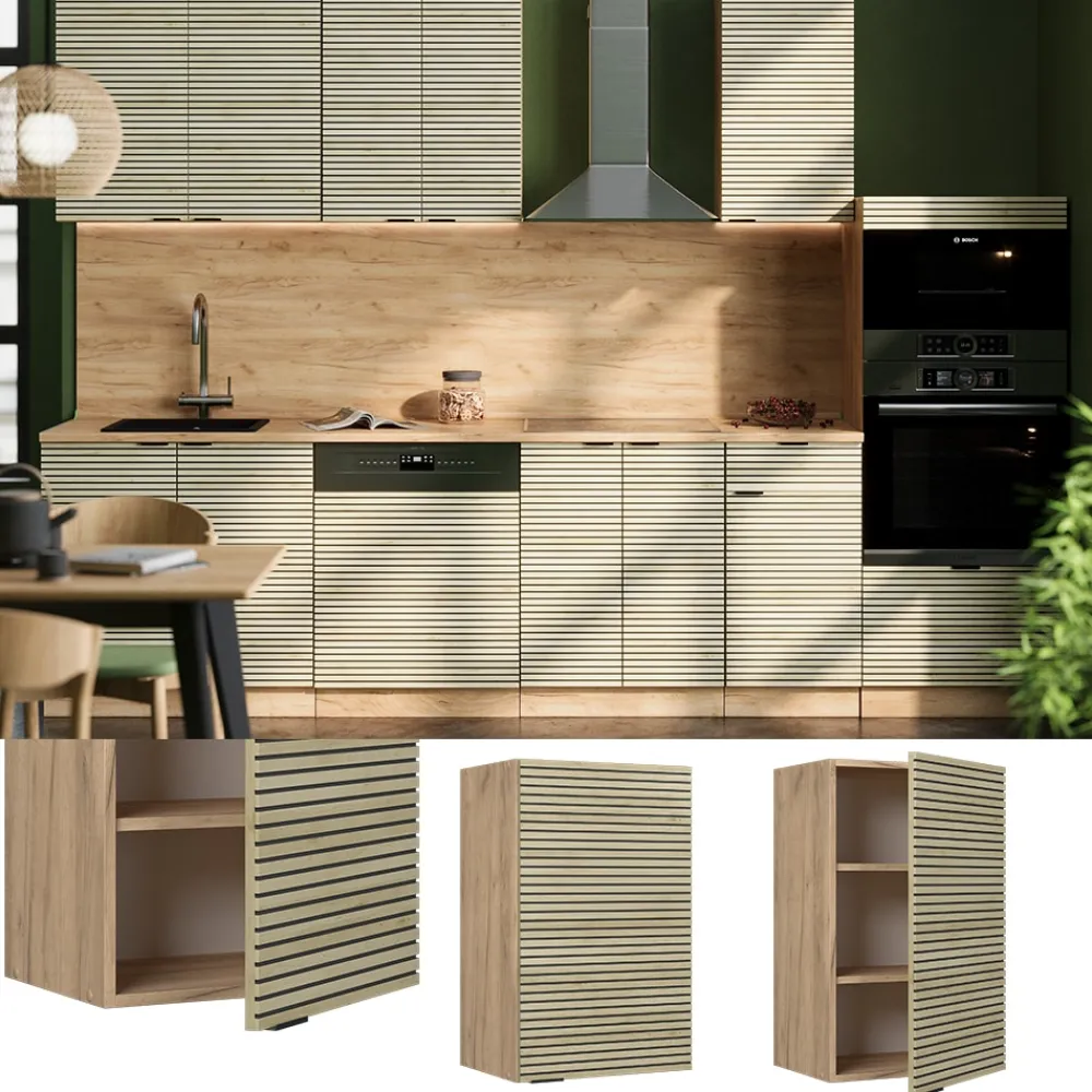 Hängeschrank Fame-Line Eiche gefräst 45 cm ^ Vicco Clearance
