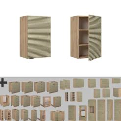 Hängeschrank Fame-Line Eiche gefräst 45 cm ^ Vicco Clearance