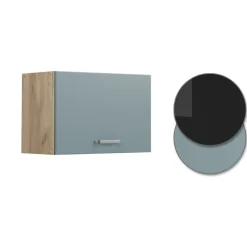 Hängeschrank flach Küchenschrank R-Line Solid Eiche Blau Grau 60 cm modern ^ Vicco Online