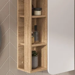 Hängeschrank Karen 50 x 75 cm, Sonoma Weiß, Badschrank, schmal, Badezimmer, modern ^ Vicco