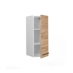 Vicco Hängeschrank Küchenschrank Küchenmöbel Fame-Line Weiß Eiche modern 30 cm Küche Einbauküche Hängeschrank Drehtür Einlegeboden Küchenzeile Discount