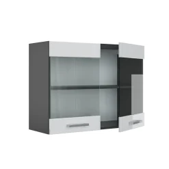 Vicco Küchenschrank Hängeschrank Hängeglasschrank 80 cm R-Line Anthrazit Outlet