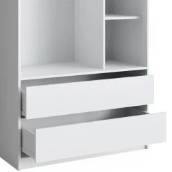 Kinderkleiderschrank Elmo 100 x 200 cm, Weiß, offen, Kinderzimmer, Garderobe ^ Vicco Clearance
