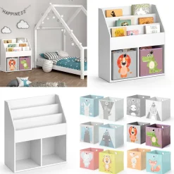 Vicco Kinderregal Bücherregal Aufbewahrungsregal Luigi Spielzeugablage Faltbox Outlet