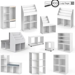 Vicco Kinderregal Bücherregal Aufbewahrungsregal Luigi Spielzeugablage Faltbox Outlet