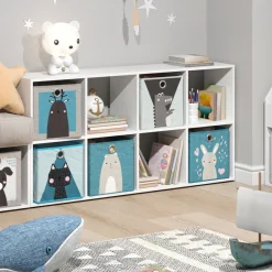 Vicco Kinderregal 8 Fächer inklusive Kinder Faltboxen Bücherregal Aufbewahrungsregal Spielzeug New