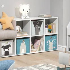 Kinderregal 6 Fächer inklusive Kinder Faltboxen Bücherregal Aufbewahrungsregal Spielzeug ^ Vicco Outlet